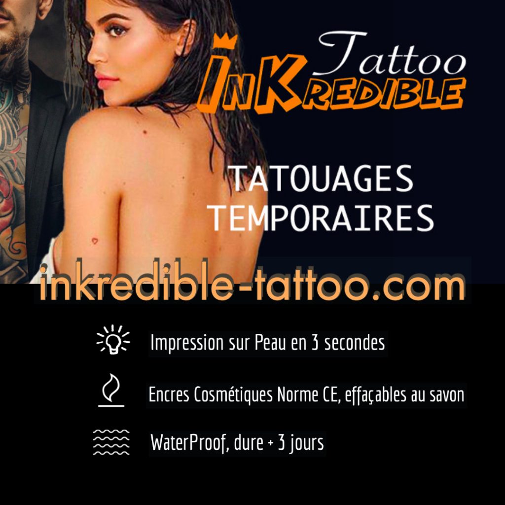 Tatouages temporaires Inkredible Tattoo